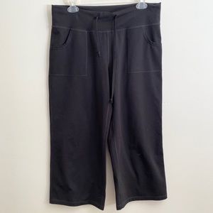 Zella Black Cropped Wide Leg Athletic Pants